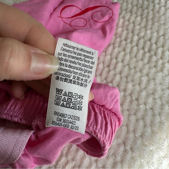 Victoria's Secret PINK Womens Pink Boxer Sleep Shorts with P logo Spring Flirty - Picture 7 of 7